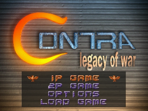 Contra Legacy of War title screen for Sega Saturn